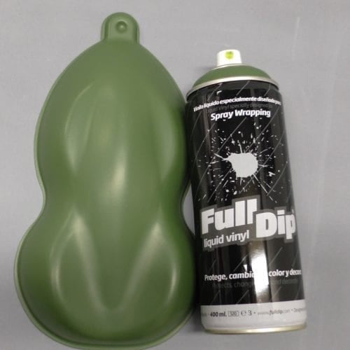 Spray vinilo liquido verde militar mate