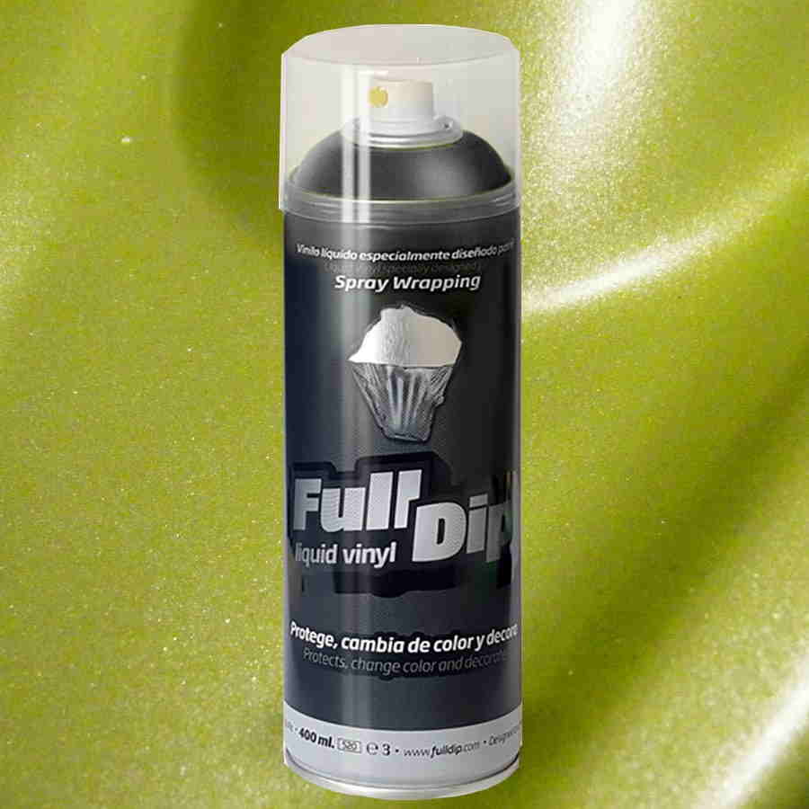 Spray vinilo liquido amarillo metalizado