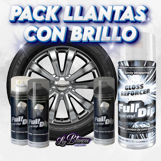 PACK FULLDIP LLANTAS CON BRILLO (15 a 17 pulgadas) - Vinilo Líquido