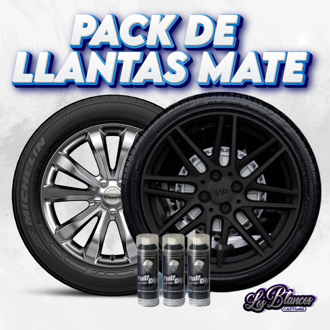 PACK FULLDIP LLANTAS MATE (15 a 17 pulgadas) - Vinilo Líquido