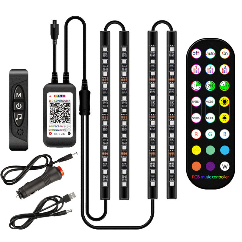 Luces LED para Interior del vehículo: Control Remoto vía APP y Modo Música - Led Sticker