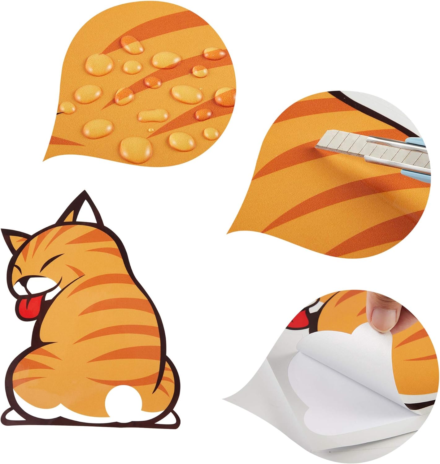 Gato de Parabrisas Trasero - Sticker