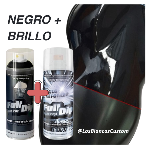 Full Dip Negro Brillo - Vinilo Líquido