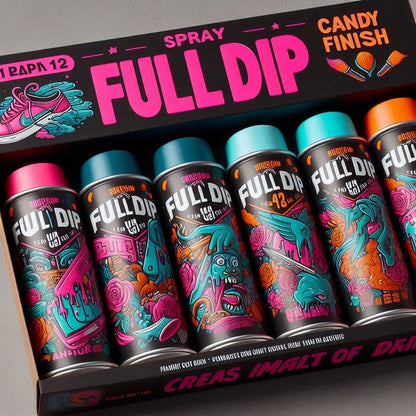 Fulldip Kit Compacto acabado candy (incluye base negra o blanca + spray candy)